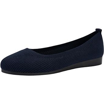 Women's Knit Ballet Flats Slip On Comfortable Casual Walking Shoes for Daily Wear