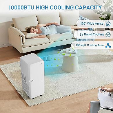 10000 BTUs ASHRAE Portable Air Conditioner W/Remote Control