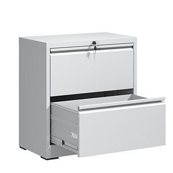 VIYET 2 Drawer File Cabinet with Lock - Metal Lateral Filing Cabinet for Home Office