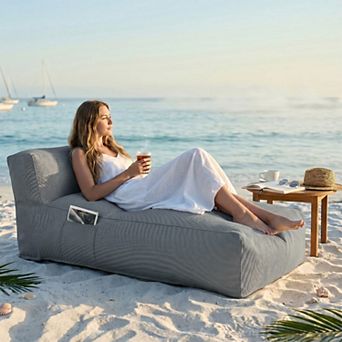 83" Lazy Floor Bed Boneless Lounge Chair Indoor, Extra Comfy Floor Lounger(Camel)