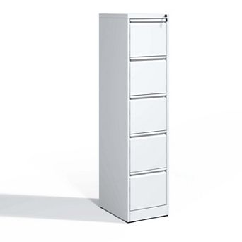 VIYET 5-Drawer Vertical File Cabinet - Locking Steel Ultimate Storage for Letter & Legal Files