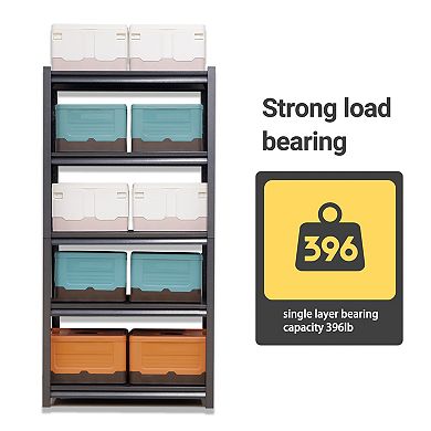VIYET 63"H Metal Garage Shelving - 5-Tier 2000LBS Heavy Duty Adjustable Industrial Storage Rack