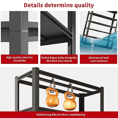 VIYET 82"H Metal Garage Shelving - 6-Tier 2400LBS Heavy Duty Adjustable Industrial Storage Rack