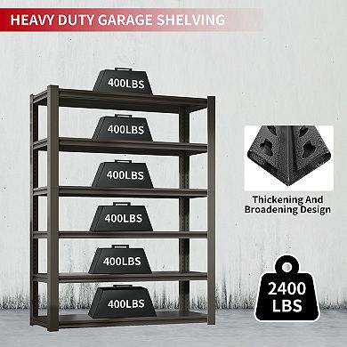 VIYET 82"H Metal Garage Shelving - 6-Tier 2400LBS Heavy Duty Adjustable Industrial Storage Rack