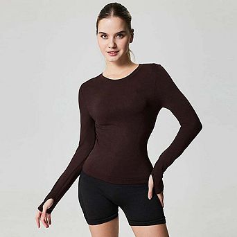 Women's Long Sleeve Workout Tops for Women Yoga Sports Athletic Gym Tops Yoga