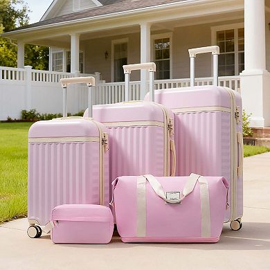 5-Piece ABS Luggage Set with Expandable Cases