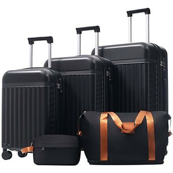 5 pc ABS Luggage Set with Expandable Cases