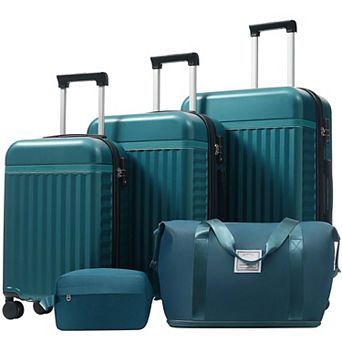 5 pc ABS Luggage Set with Expandable Cases