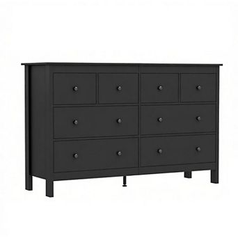 8 Drawer Dresser, 50" Modern Wooden Dressers Chests of Drawer