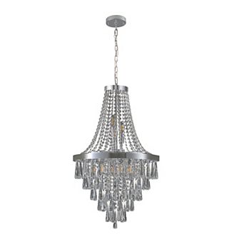 Luxurious Crystal Chandelier 20" Wide x 33" Tall Sparkling Staircase Light for High Ceilings