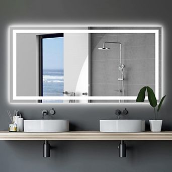 72" x 36" LED Bathroom Mirror Backlit with Dimmable Color Temperature, Touch Control