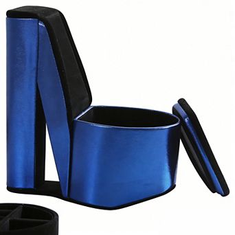 KWPZQEB High Heel Shoe Design Jewelry Box Display Jewel Case with 3 Hooks