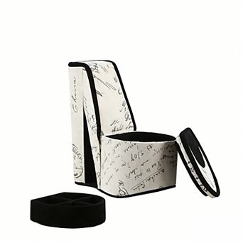 KWPZQEB High Heel Shoe Design Jewelry Box Display Jewel Case with 3 Hooks
