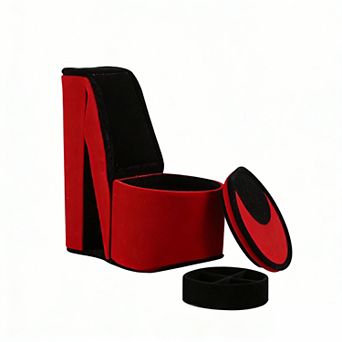 KWPZQEB High Heel Shoe Design Jewelry Box Display Jewel Case with 3 Hooks
