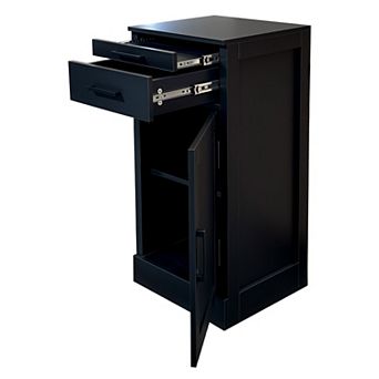 KWPZQEB Modern Bar Cabinet with Drawer, Wooden Buffet Cabinet with Shelf for Dining Room
