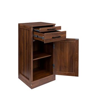 KWPZQEB Modern Bar Cabinet with Drawer, Wooden Buffet Cabinet with Shelf for Dining Room