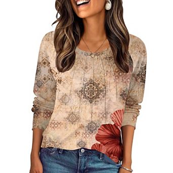 Zeagoo Women's Long Sleeve Crewneck Tunic Tops Casual Business Dressy Sweatshirts