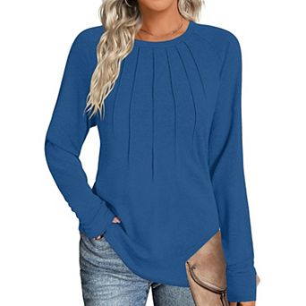 Zeagoo Women's Long Sleeve Crewneck Tunic Tops Casual Business Dressy Sweatshirts