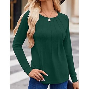 Zeagoo Women's Long Sleeve Crewneck Tunic Tops Casual Business Dressy Sweatshirts