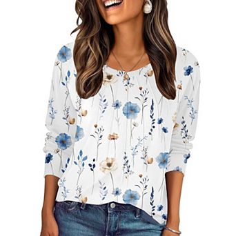 Zeagoo Women's Long Sleeve Crewneck Tunic Tops Casual Business Dressy Sweatshirts