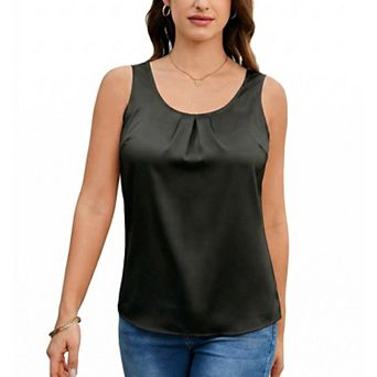 Zeagoo Women's Sleeveless Crew Neck Camisole Tank Top Casual Dressy Blouse