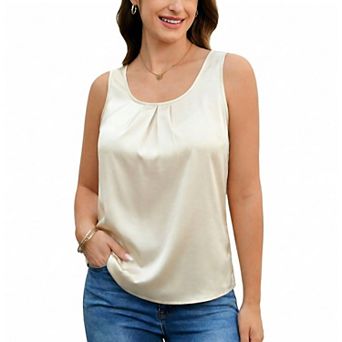 Zeagoo Women's Sleeveless Crew Neck Camisole Tank Top Casual Dressy Blouse