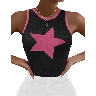Zeagoo Womens Tank Top Racerback Crowl Neck Casual Basic Ribbed Knit Fitted Sleeveless Shirts