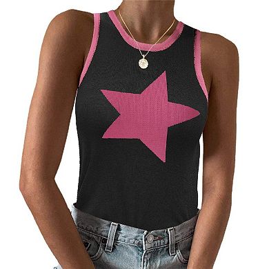 Zeagoo Womens Tank Top Racerback Crowl Neck Casual Basic Ribbed Knit Fitted Sleeveless Shirts