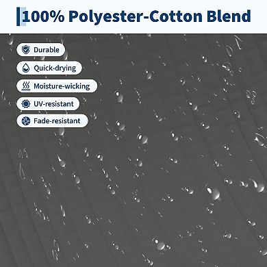 Extra Large Outdoor Hammock Classic Deep and Light Blue Stripe Durable Comfortable Hanging Bed