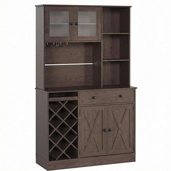 71-Inch Kitchen Hutch Cabinet with Storage