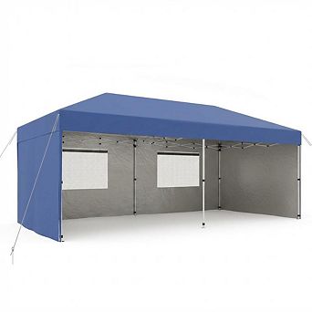 10x20FT Pop Up Canopy with 4 Sidewalls Beach Ten with One Push Setup Outdoor Instant Canopy Tent