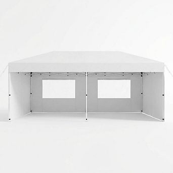 10x20FT Pop Up Canopy with 4 Sidewalls Beach Ten with One Push Setup Outdoor Instant Canopy Tent