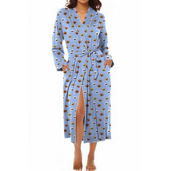 Ekouaer Kimono Robes for Women Long Lightweight Knit Bathrobe Shawl Soft Sleepwear Casual Ladies