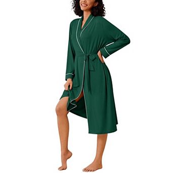 Ekouaer Kimono Robes for Women Long Lightweight Knit Bathrobe Shawl Soft Sleepwear Casual Ladies
