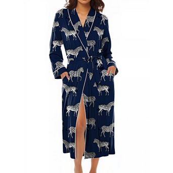 Ekouaer Kimono Robes for Women Long Lightweight Knit Bathrobe Shawl Soft Sleepwear Casual Ladies