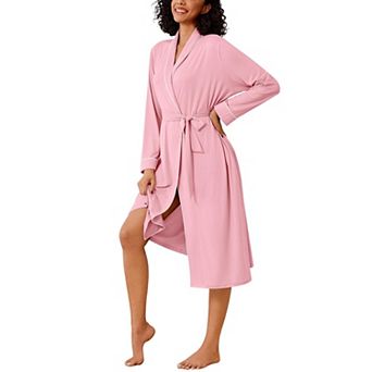 Ekouaer Kimono Robes for Women Long Lightweight Knit Bathrobe Shawl Soft Sleepwear Casual Ladies