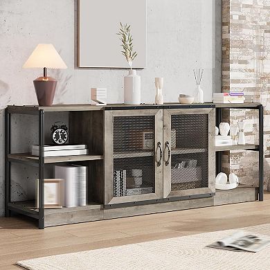 63" Farmhouse TV Stand - Storage Cabinet
