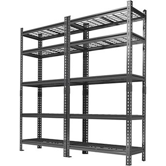 2 pc 72 in-H Heavy Duty 5 tier Metal Shelving Unit