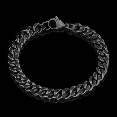 Invicta Jewelry Men's Curb Chain Steel Bracelet (8.5mm)