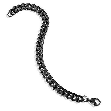 Invicta Jewelry Men's Curb Chain Steel Bracelet (8.5mm)