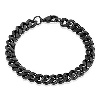 Invicta Jewelry Men's Curb Chain Steel Bracelet (8.5mm)