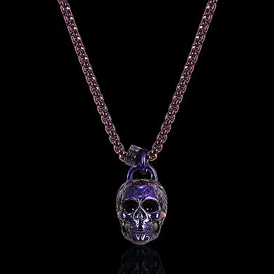 Crucible Men's Large Skull Steel Necklace