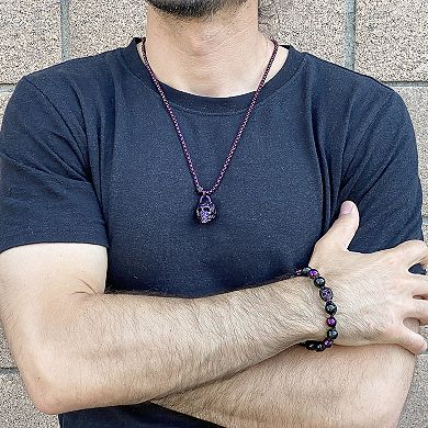 Crucible Men's Large Skull Steel Necklace