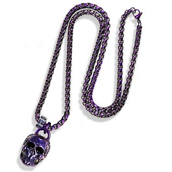 Crucible Men's Large Skull Steel Necklace