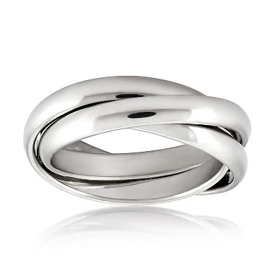 ELYA Women's Polished Intertwined Triple Band Ring