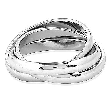 ELYA Women's Polished Intertwined Triple Band Ring
