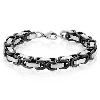 Invicta Jewelry Men's Polished Byzantine Chain Bracelet