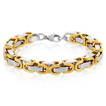 Invicta Jewelry Men's Polished Byzantine Chain Bracelet