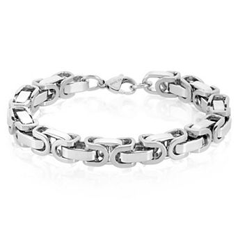 Invicta Jewelry Men's Polished Byzantine Chain Bracelet