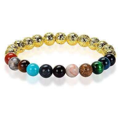Solar System Natural Stone Bead Stretch Bracelet (8mm)